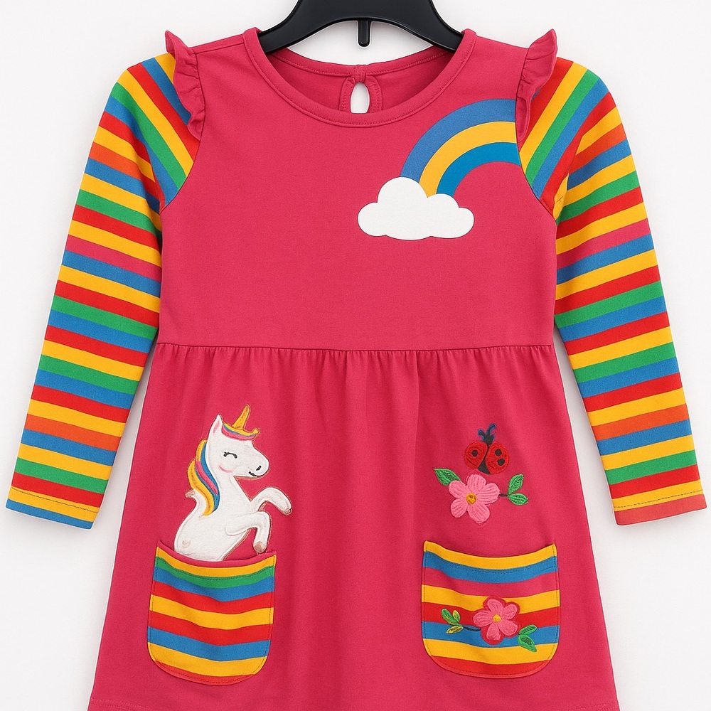 Colorful Unicorn Kids Dress
